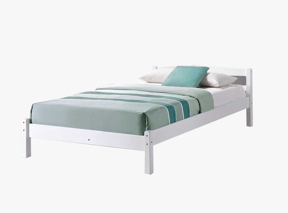 Wayford King Single Bed Frame - Wooden White