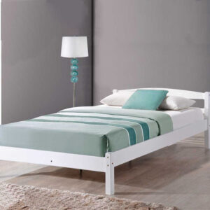 Wayford King Single Bed Frame - Wooden White