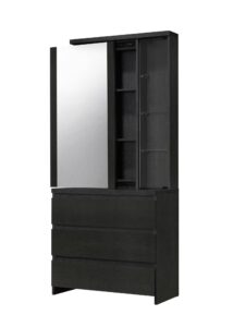 Tiko Tall Boy 1028 Dt4 Black Oak Pr65229 Tallboys Nz Depot - Nz Depot