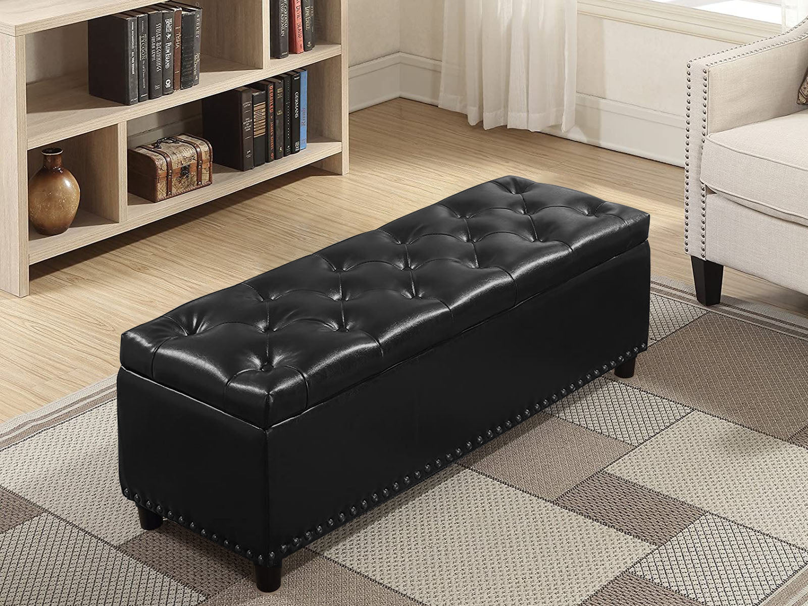 Toby Storage Ottoman Bench Pu Black Pr66656623 Ottomans Nz Depot 5 - Nz Depot