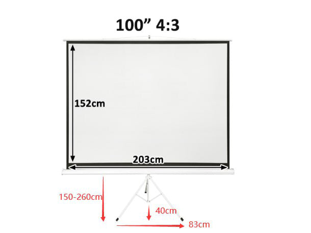 Tripod Tv Screen 100 Compact Projection Projector Pr255 Manual Screens Nz Depot 5 - Nz Depot