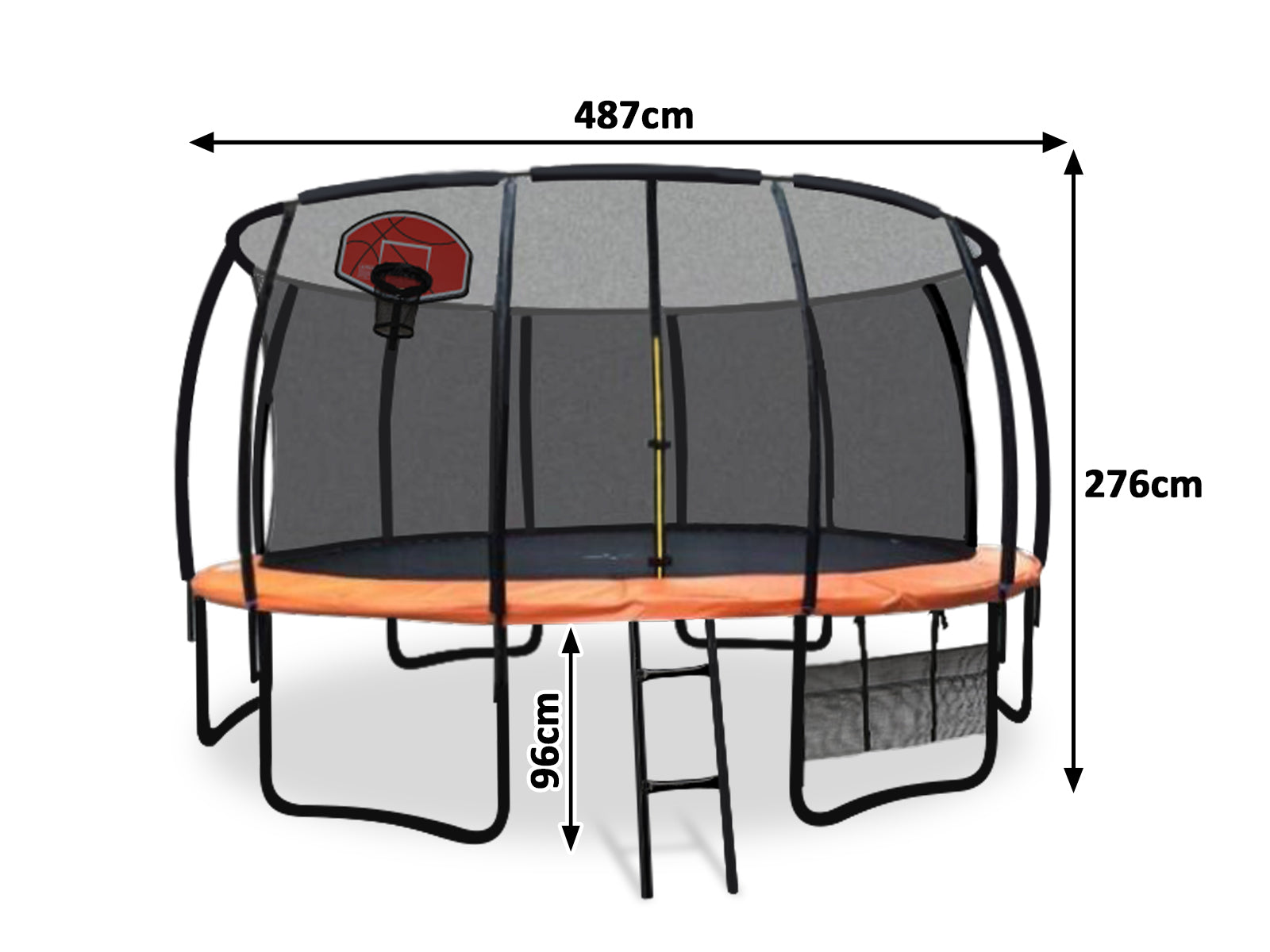 Arc Trampoline 16Ft With Basketball Hoop Pr2872 1 Kid Organisers Nz Depot 3 - Nz Depot