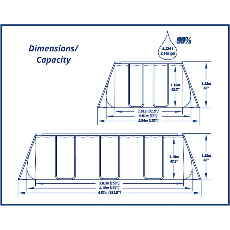 Bestway Steel Pool 4.12M Pr6665414 Swimming Pools Air Beds Nz Depot 4 - Nz Depot