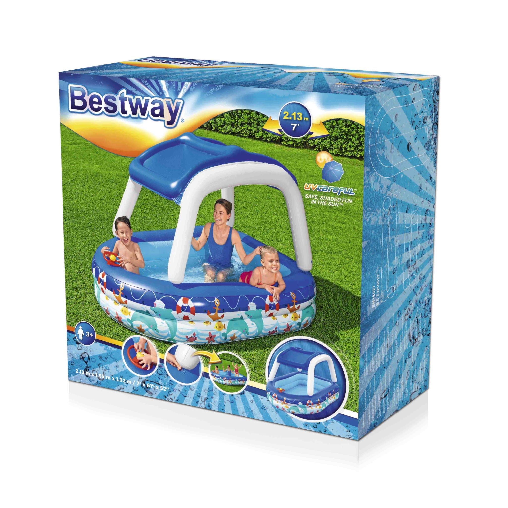 Ds Bestway Family Pool With Canopy Pr10114 Swimming Pools Air Beds Nz Depot 8 - Nz Depot