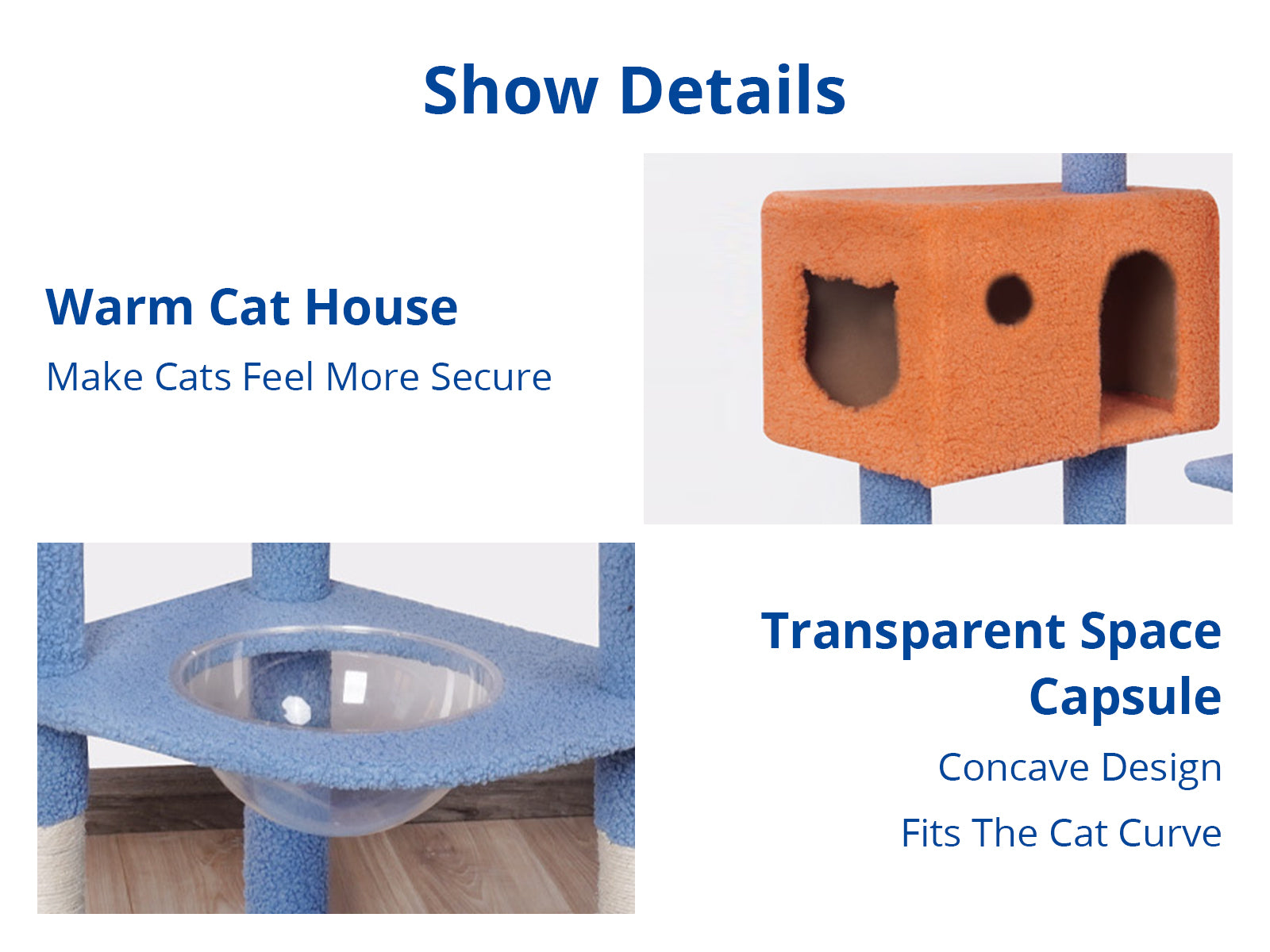 Ds Cat Tree Blue 155Cm Pr65663 Cat Tree Nz Depot 7 - Nz Depot