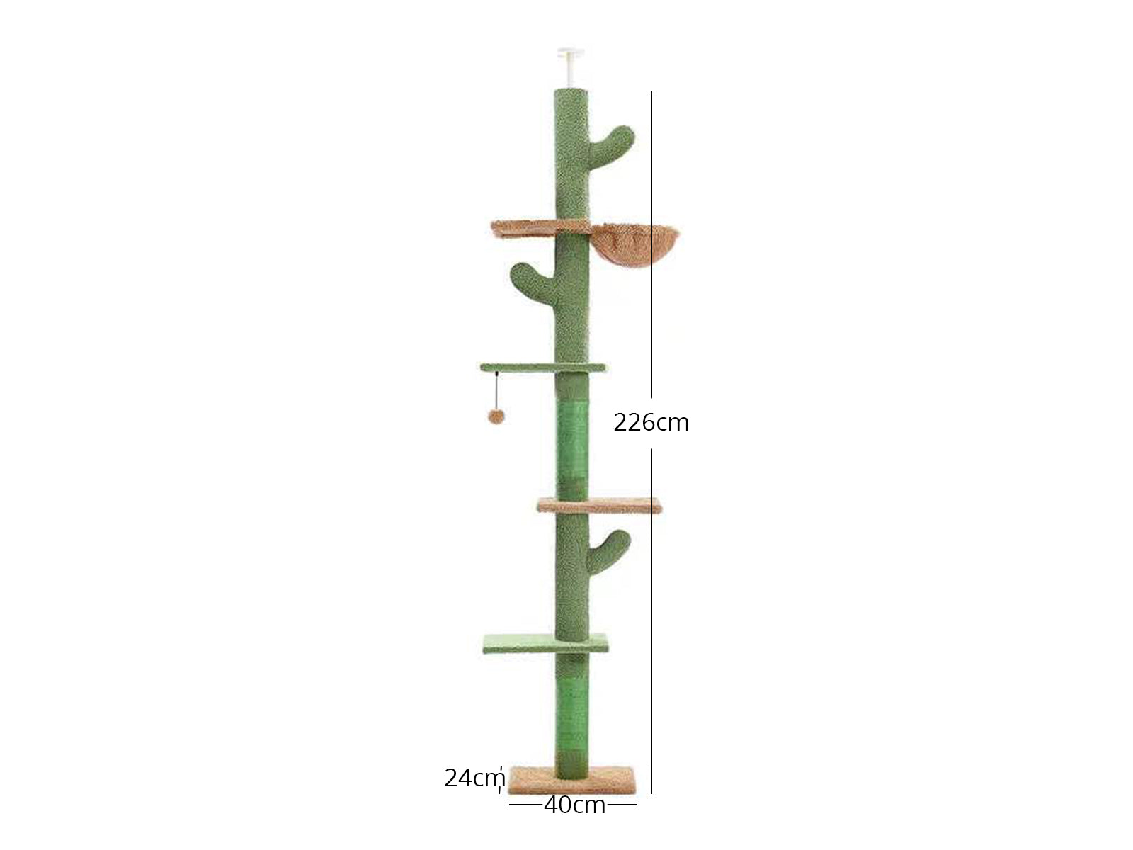 Ds Cat Tree Cactus Floor To Ceiling 265Cm Pr65672 Cat Tree Nz Depot 3 - Nz Depot