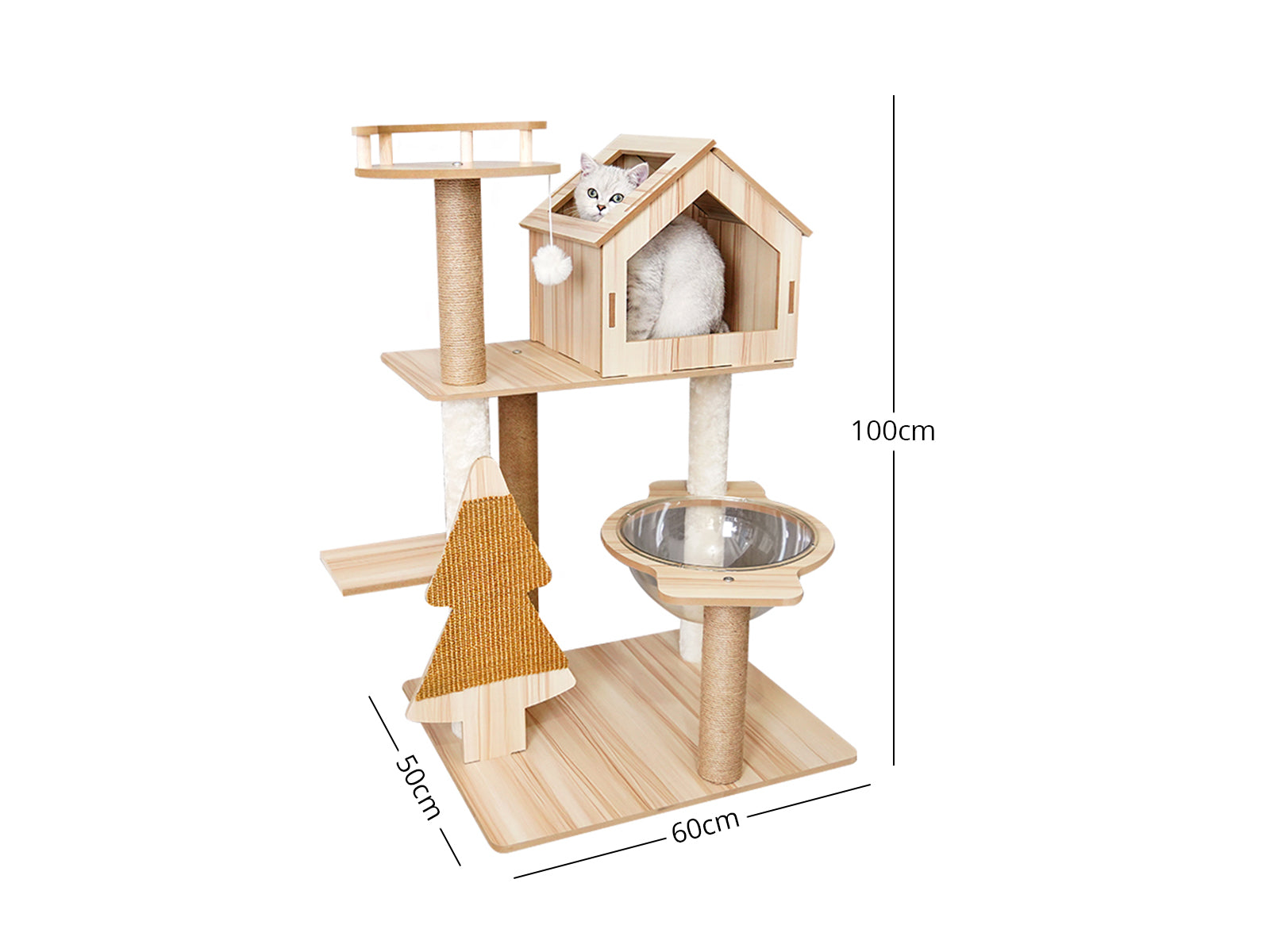 Ds Cat Tree Wooden 100Cm Pr65668 Cat Tree Nz Depot 3 - Nz Depot