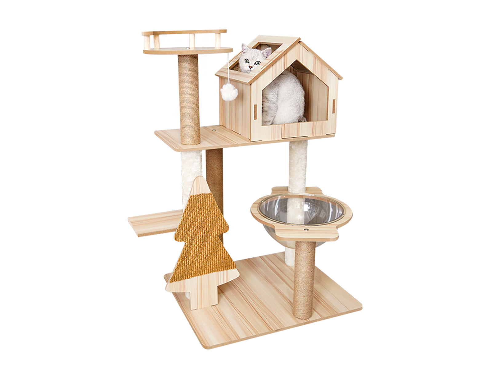 Cat Tree Wooden 100Cm