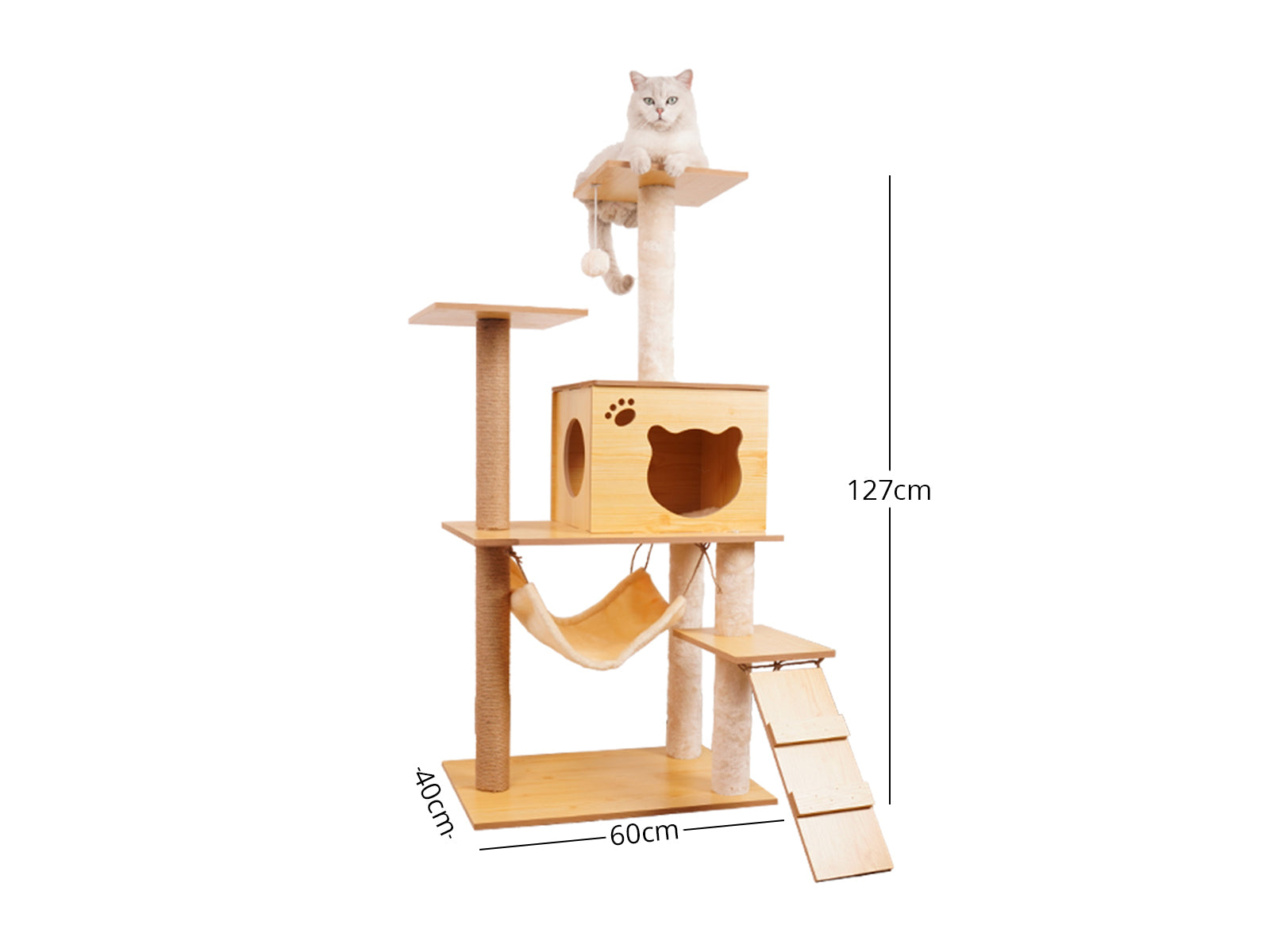 Ds Cat Tree Wooden 127Cm Pr65665 Cat Tree Nz Depot 3 - Nz Depot