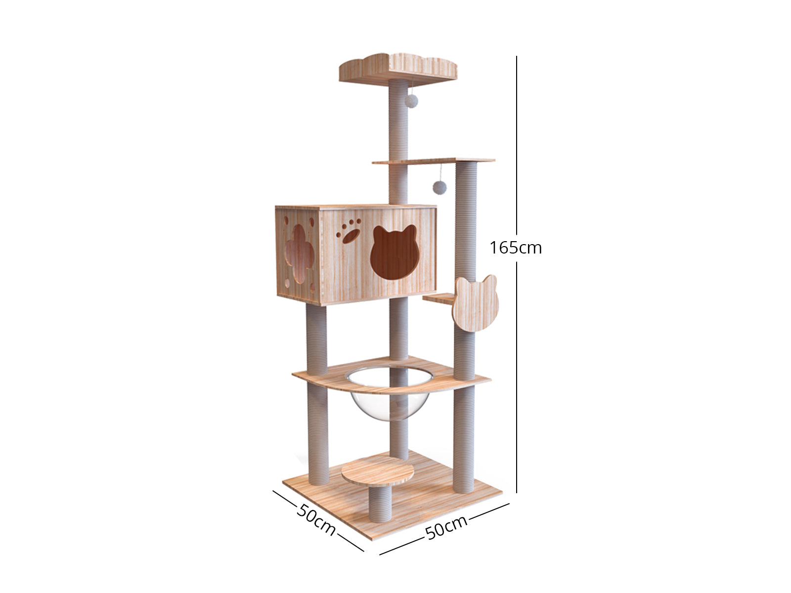 Ds Cat Tree Wooden 165Cm Pr65667 Cat Tree Nz Depot 3 - Nz Depot