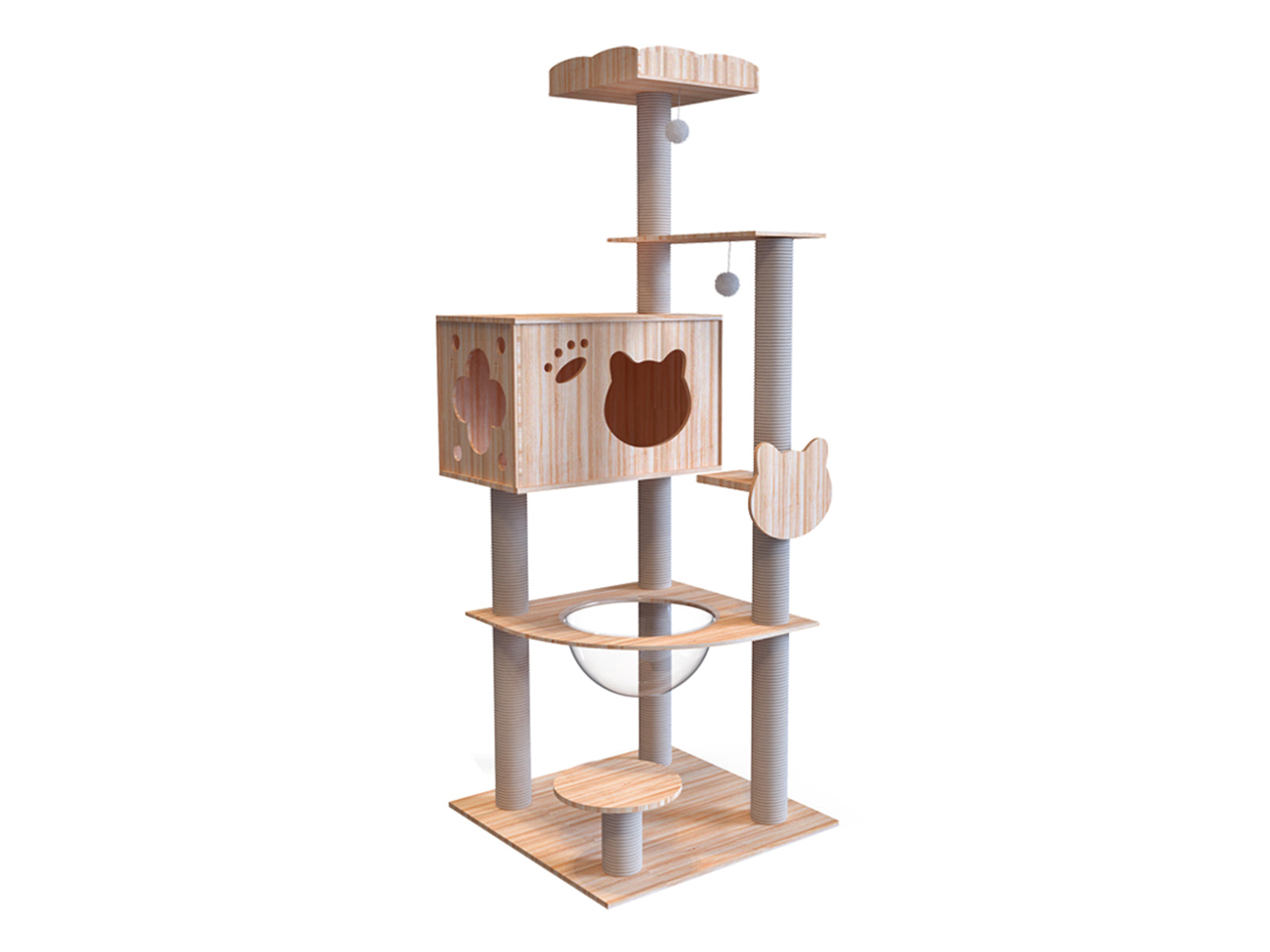 Cat Tree Wooden 165Cm