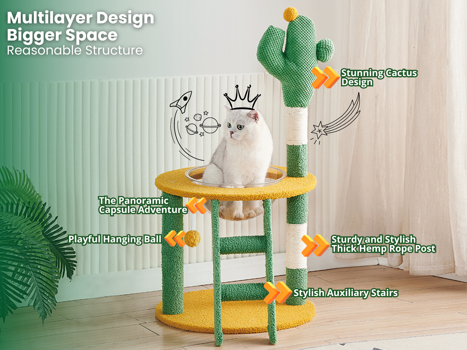 Ds Cat Tree Cactus 90Cm Pr65656 Cat Tree Nz Depot 9 - Nz Depot