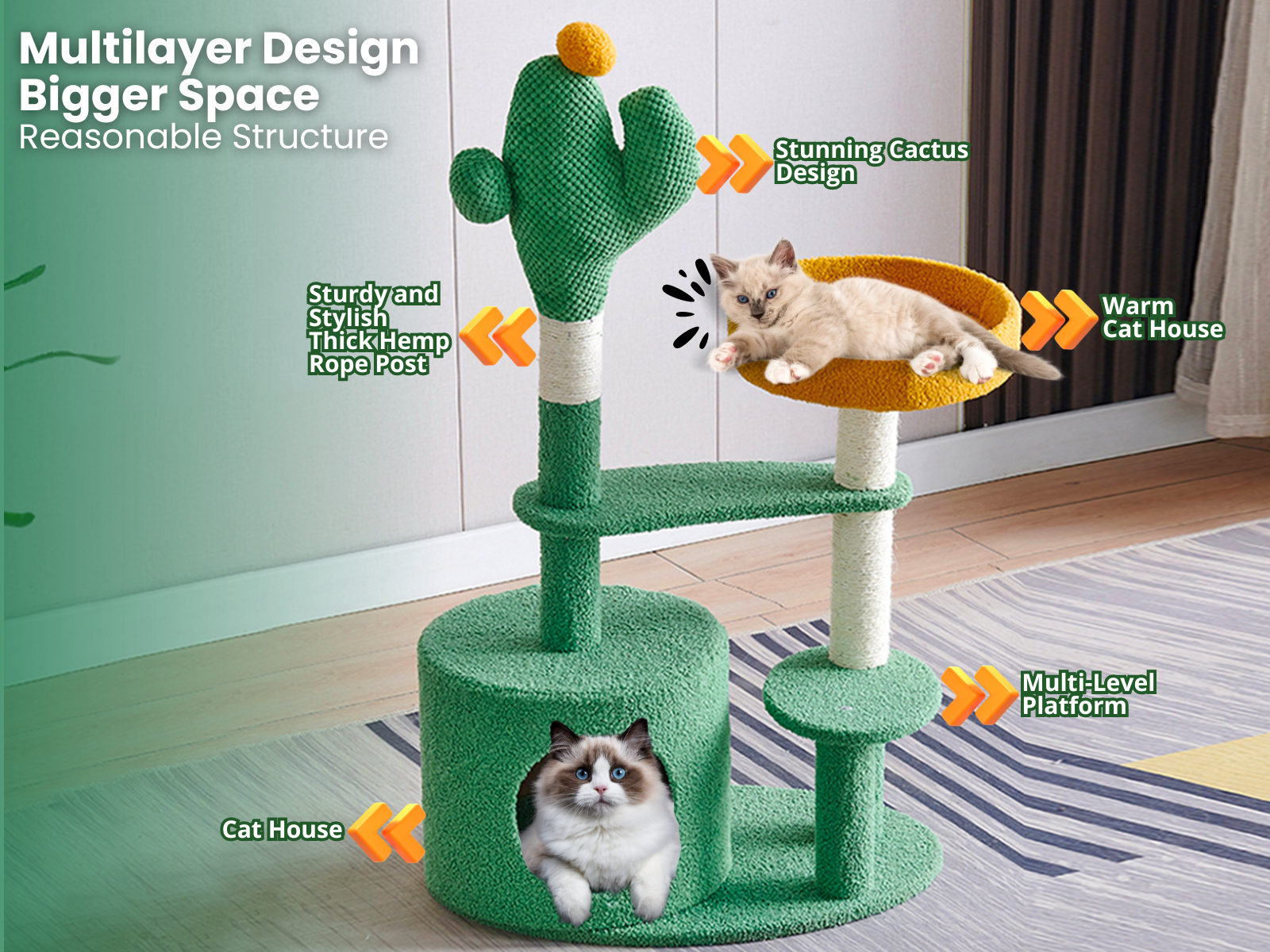 Ds Cat Tree Cactus 95Cm Pr65657 Cat Tree Nz Depot 8 - Nz Depot