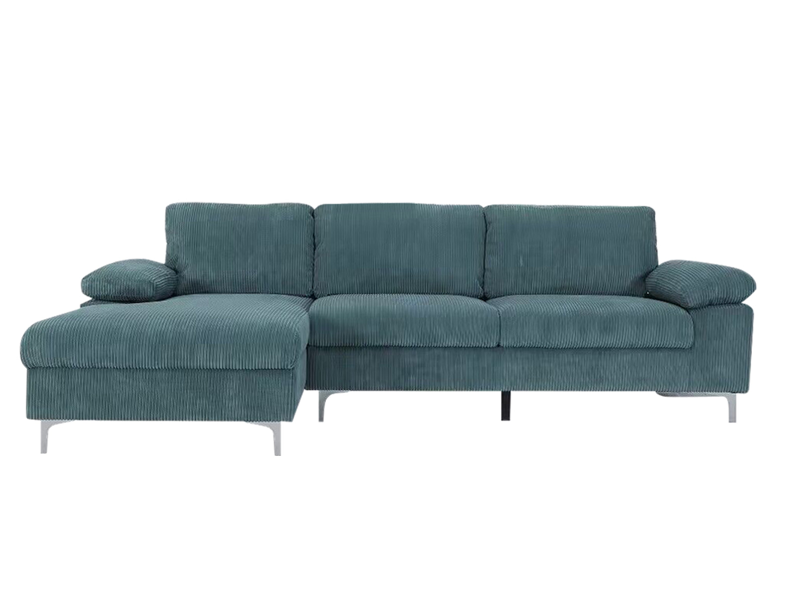 Kaveah Corduroy Sectional Sofa Green