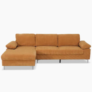 Kaveah Corduroy Sectional Sofa Yellow