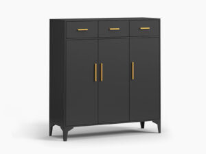 Ds Lonna Steel Shoe Cabinet With Drawers Black Pr65421 Shoe Rack Nz Depot - Nz Depot