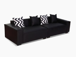 Ds Loretta Sofa Pu Black Pr65653 Sofas Sectionals Sofa Beds Nz Depot - Nz Depot