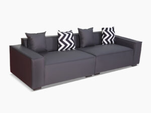 Ds Loretta Sofa Pu Grey Pr65655 Sofas Sectionals Sofa Beds Nz Depot - Nz Depot