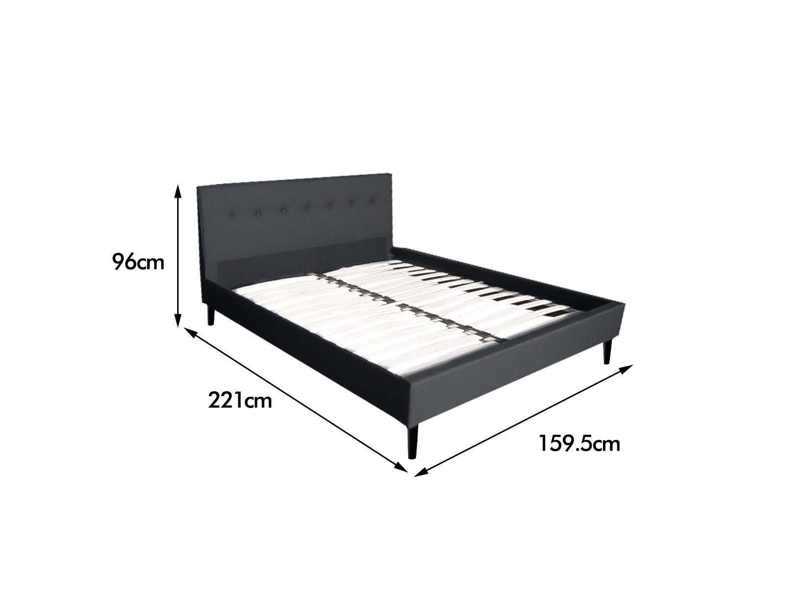 Ds Novo Fabric Bed Queen With Queen Mattress Mem23 Combo Pr65451 Mattresses Nz Depot 7 - Nz Depot