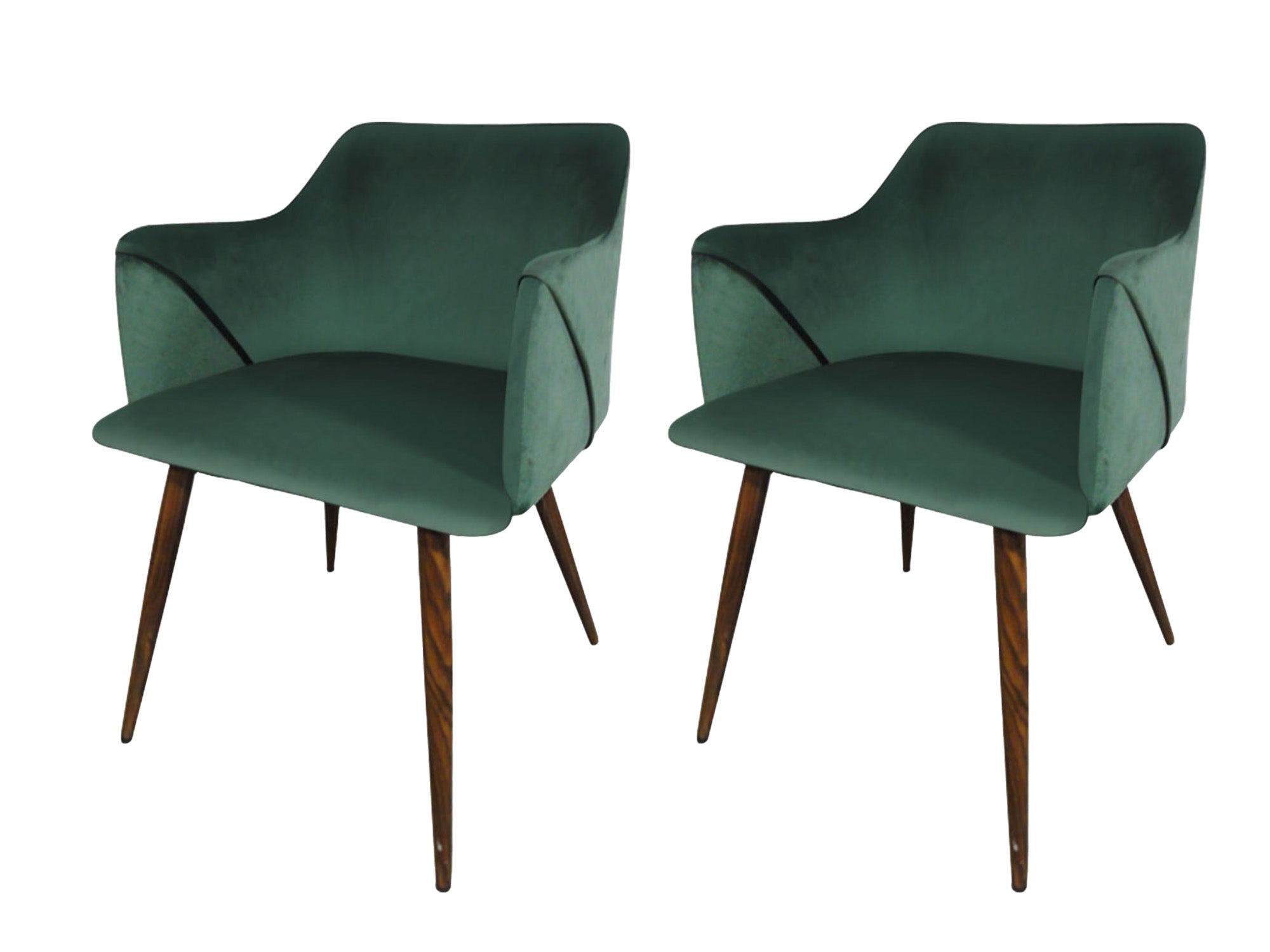 Zakeer Dining Chair X2 Velvet Green