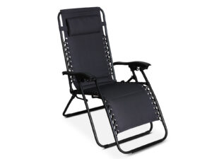 Ds Zero Gravity Chair Padded Black Pr9247 Outdoor Furniture Nz Depot - Nz Depot