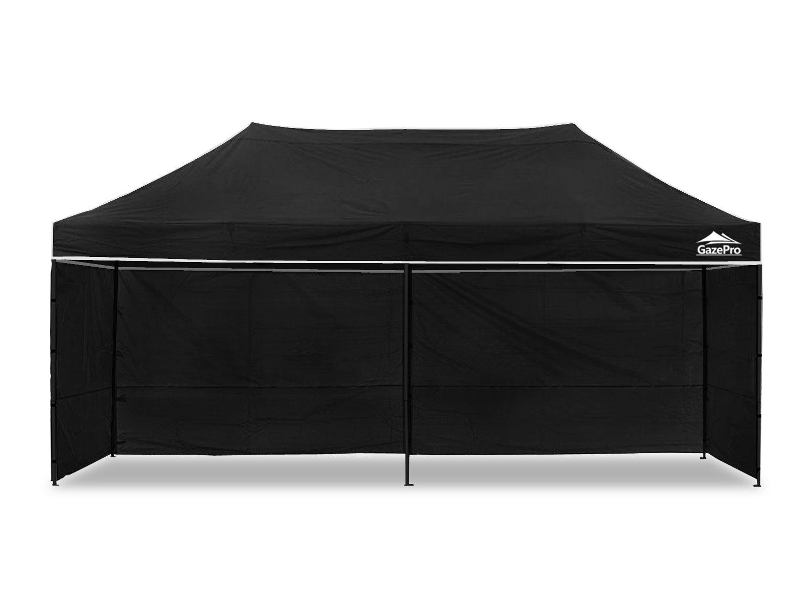 Gazebo C Silver Coated Roof 3X6M Black Pr9260 Gazebos Nz Depot 3 - Nz Depot