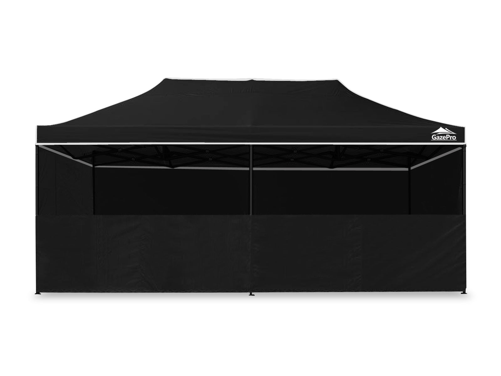 Gazebo C Silver Coated Roof 3X6M Black Pr9260 Gazebos Nz Depot 4 - Nz Depot