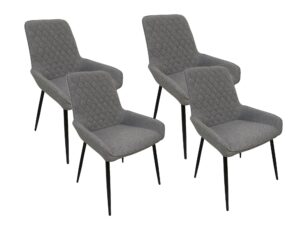 Hebron Dining Chair Grey X4 Pr12304 Dining Chairs Nz Depot 6 - Nz Depot