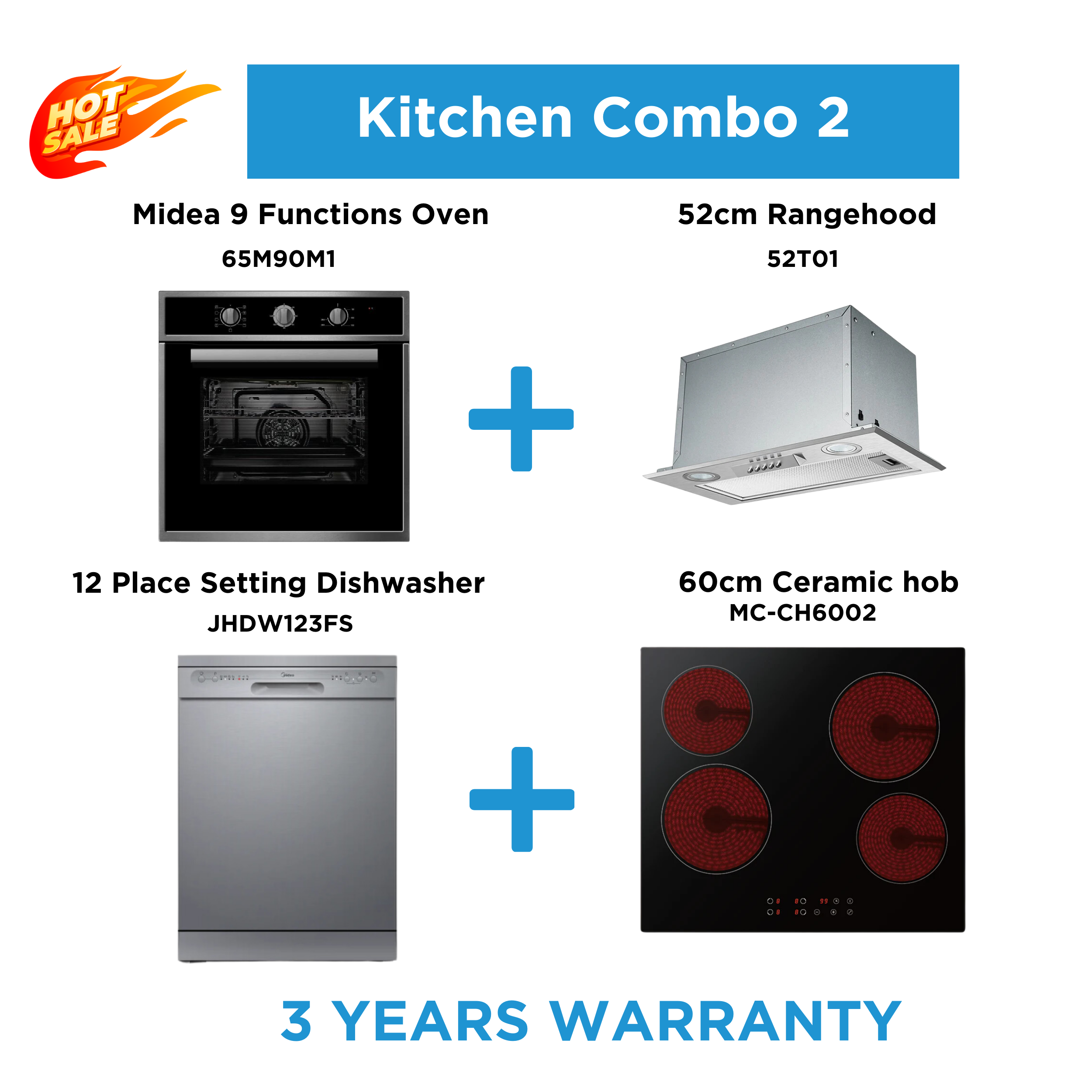 Kitchen Combo 2  - 65M90M1+52T01+JHDW123FS+MC-CH6002 - Ovens - 65M90M1+52T01+JHDW123FS+MC-CH6002 - NZ DEPOT