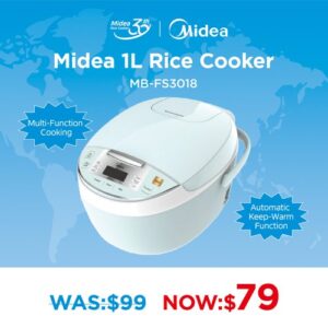 Midea 1L Rice Cooker Mint Green MB-FS3018-S - Small Kitchen Appliances - MB-FS3018-S - NZ DEPOT