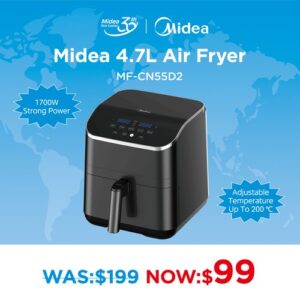 Midea 4.7L Air Fryer Air Fryers Mf Cn55D2 Nzdepot - Nz Depot