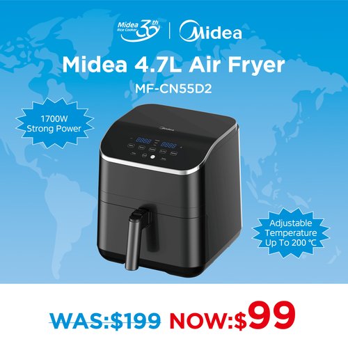 Midea 4.7L Air Fryer - Small Kitchen Appliances - Mf-Cn55D2 - Nz Depot