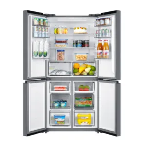 Midea 470L Cross Door Fridge Freezer Stainless Steel - Side-by-Side Fridge Freezer - MDRF632FGF46APD-2 - NZ DEPOT