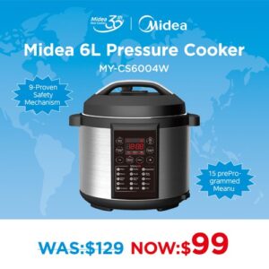 Midea 6L Pressure Cooker Rice Cookers My Cs6004W S Nzdepot - Nz Depot