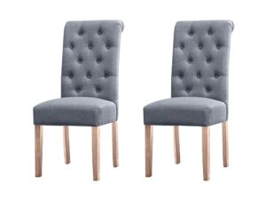 Natalie Dining Chair X2 Linen Grey Pr11440 Dining Chairs Nz Depot - Nz Depot