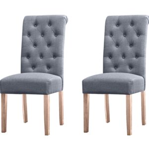 Natalie Dining Chair x2 Linen Grey