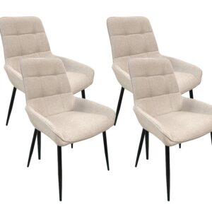 Norren Dining Chair Beige x4