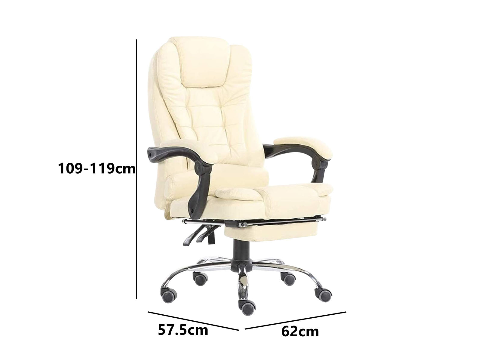 Percy Massage Office Chair Pu Beige Pr7149 Office Chairs Nz Depot 4 - Nz Depot