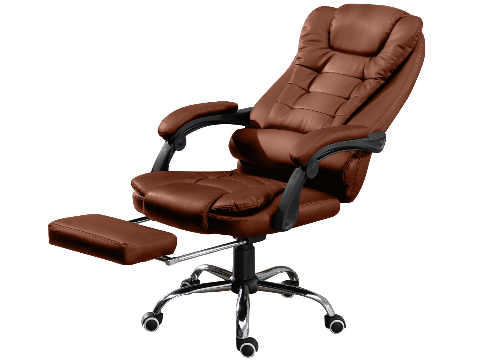 Percy Massage Office Chair PU Brown PR7151 Office Chairs NZ DEPOT 4