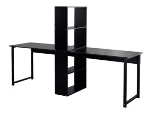 Practical Two Person Desk With Bookshelf Pr9320 Desks Nz Depot - Nz Depot