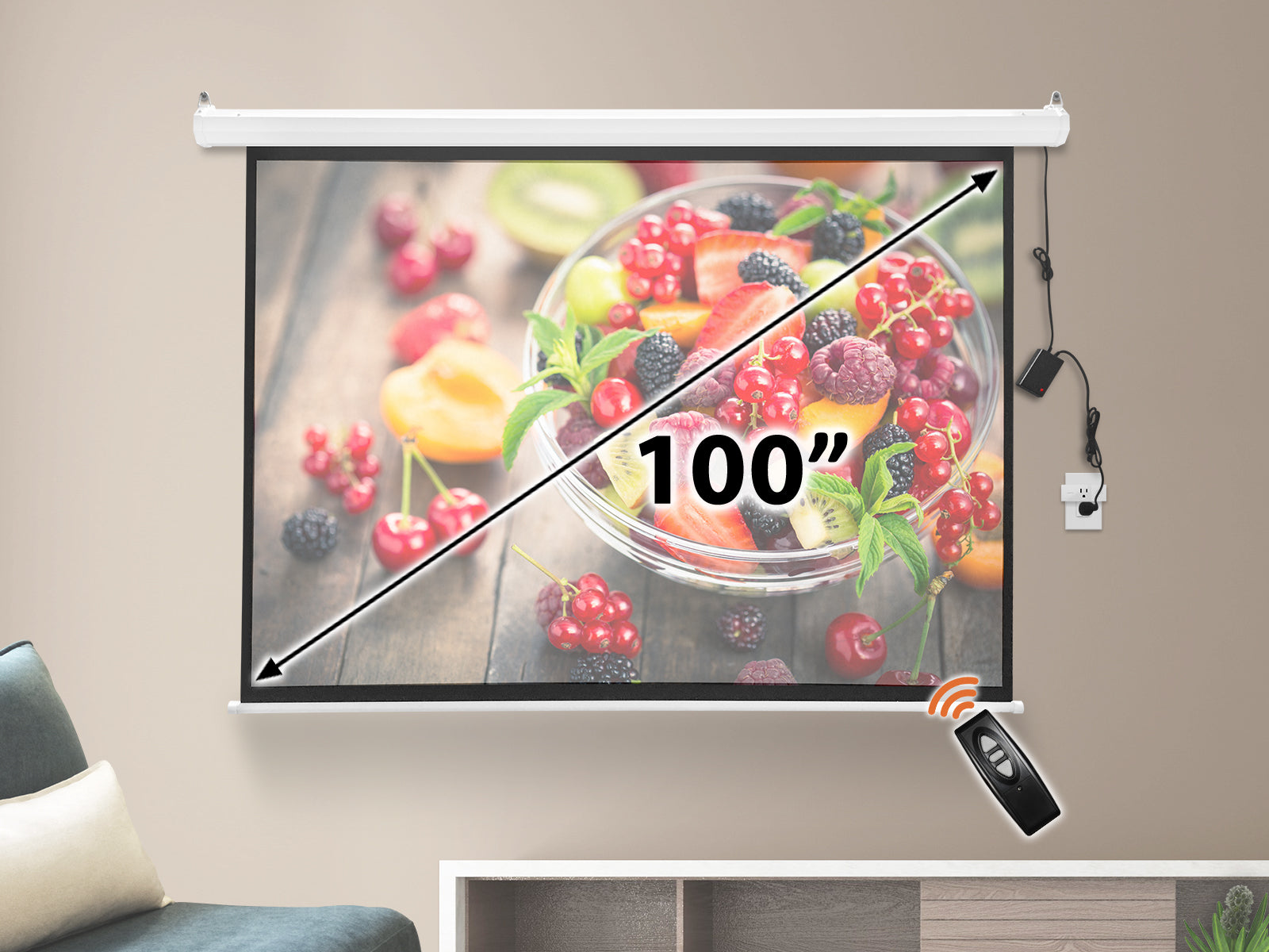 Projector Screen 100 Wireless Remote Electric Hd Pr228 Diesel Pumps Nz Depot 12 - Nz Depot