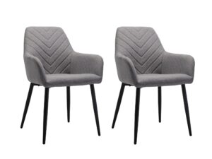 Romia Dining Chair Grey x2 PR12302 Dining Chairs NZ DEPOT