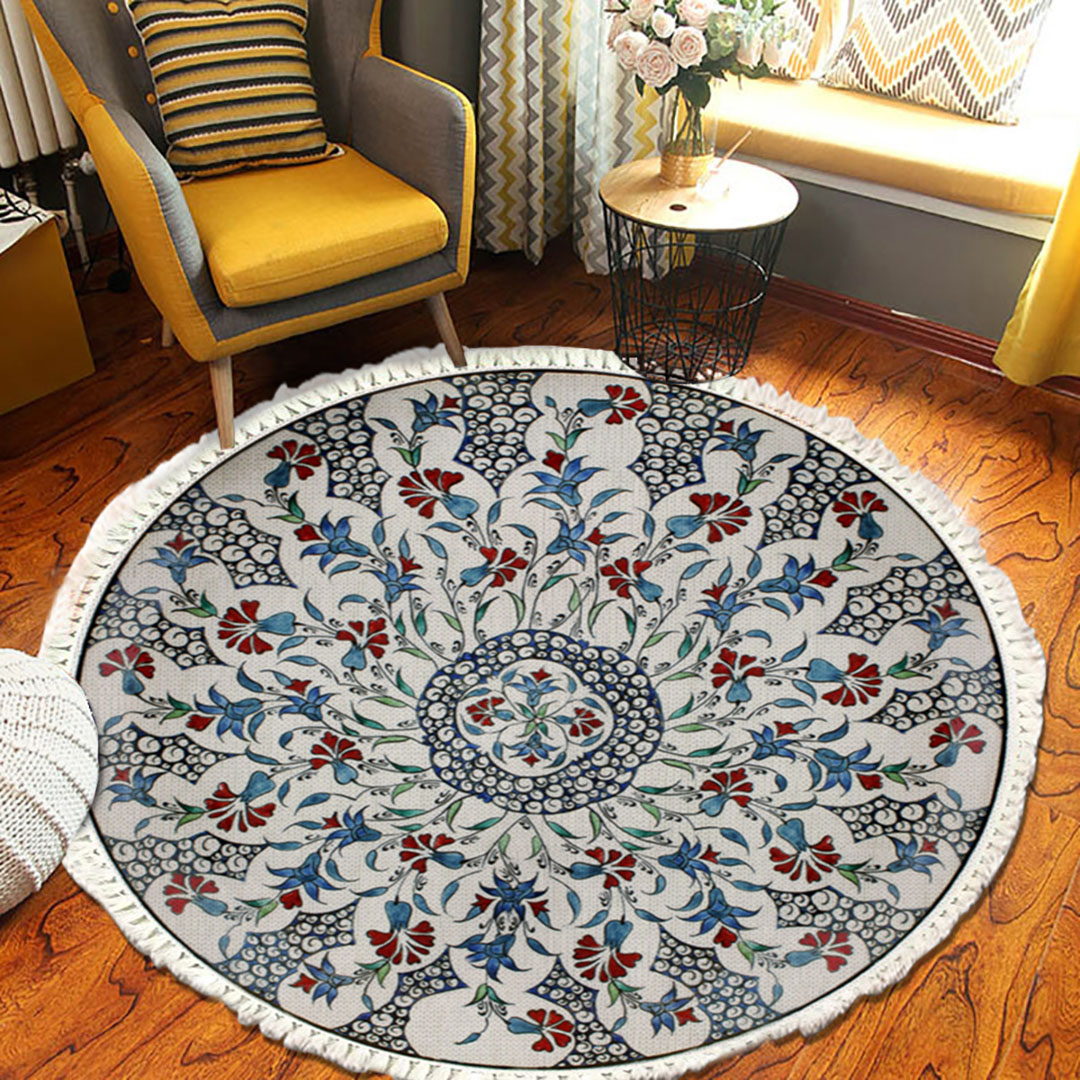 Soga 120Cm Mandala Area Rug For Living Room Lounge, Bedroom, Anti-Slip Doormat, Home Decor, Home &Amp; Living, Home Decor, Rugs, Shaggy Rugs, ,  - Nz Depot 5