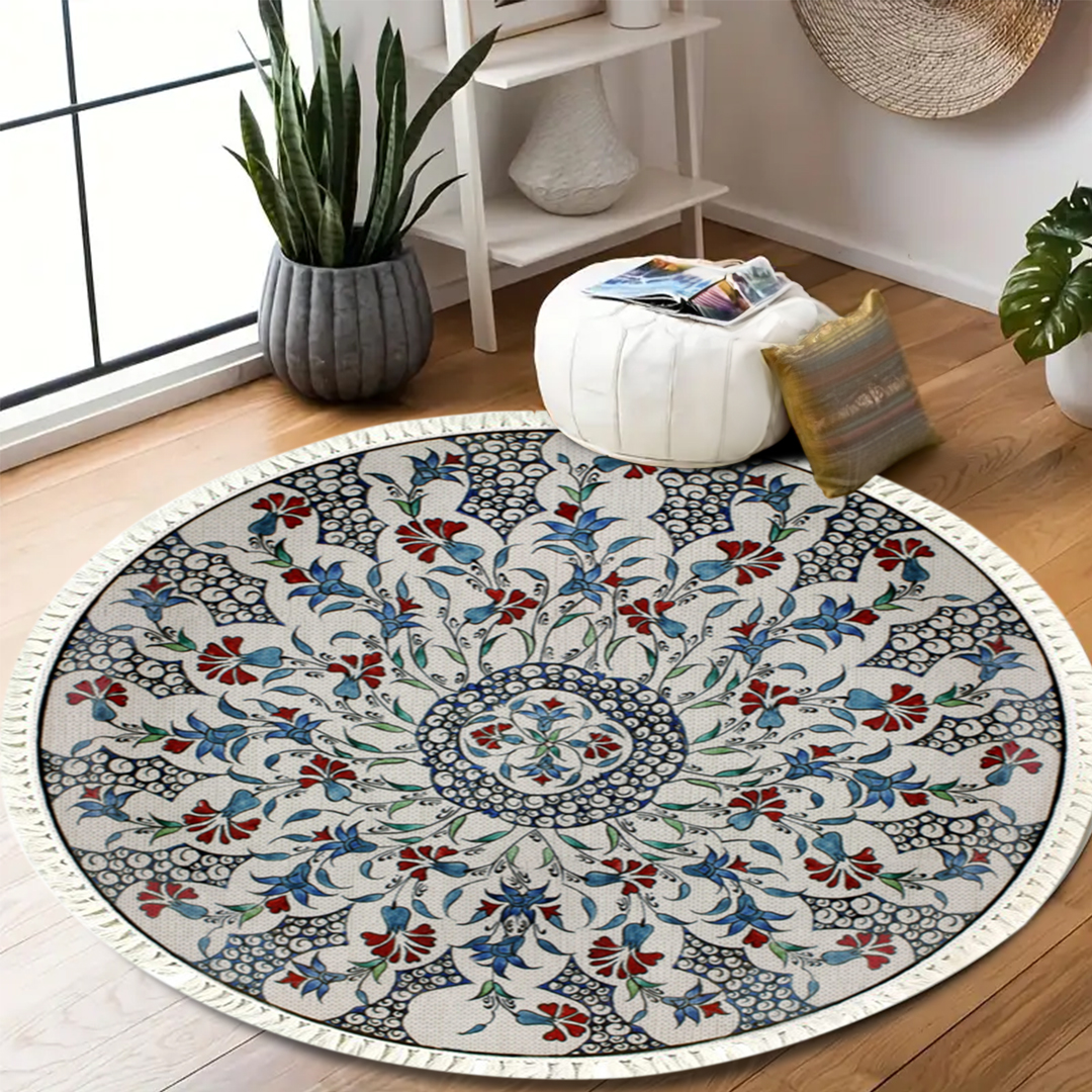 Soga 120Cm Mandala Area Rug For Living Room Lounge, Bedroom, Anti-Slip Doormat, Home Decor, Home &Amp; Living, Home Decor, Rugs, Shaggy Rugs, ,  - Nz Depot 7