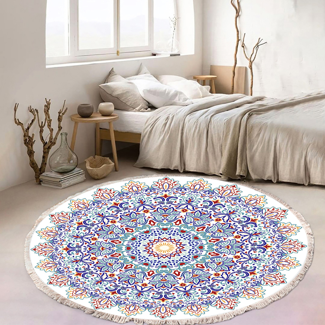 Soga 120Cm Mandala Area Rug For Living Room Lounge, Bedroom, Anti-Slip Doormat, Home Decor, Home &Amp; Living, Home Decor, Rugs, Shaggy Rugs, ,  - Nz Depot 2