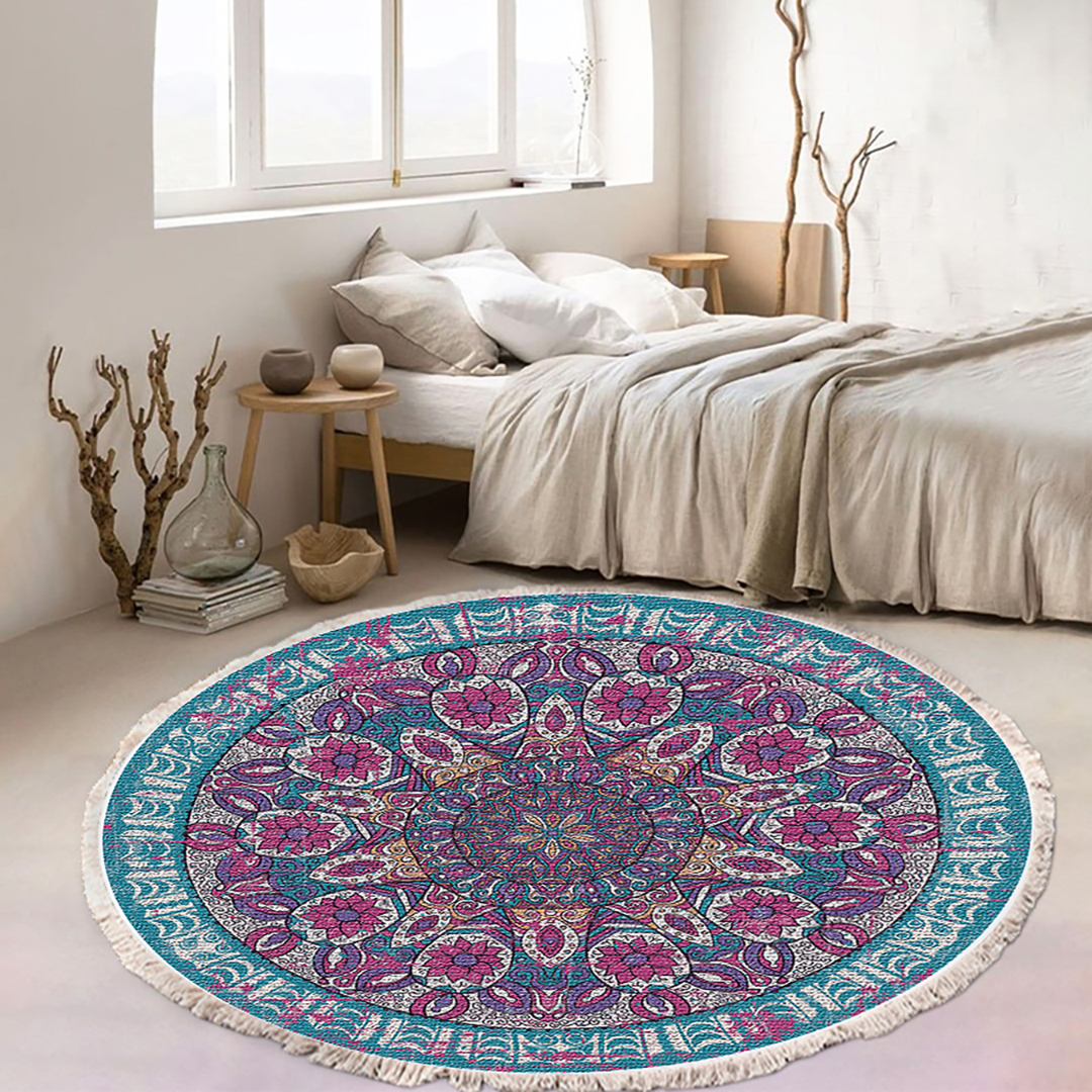 Soga 120Cm Mandala Area Rug For Living Room Lounge, Bedroom, Anti-Slip Doormat, Home Decor, Home &Amp; Living, Home Decor, Rugs, Shaggy Rugs, ,  - Nz Depot 2