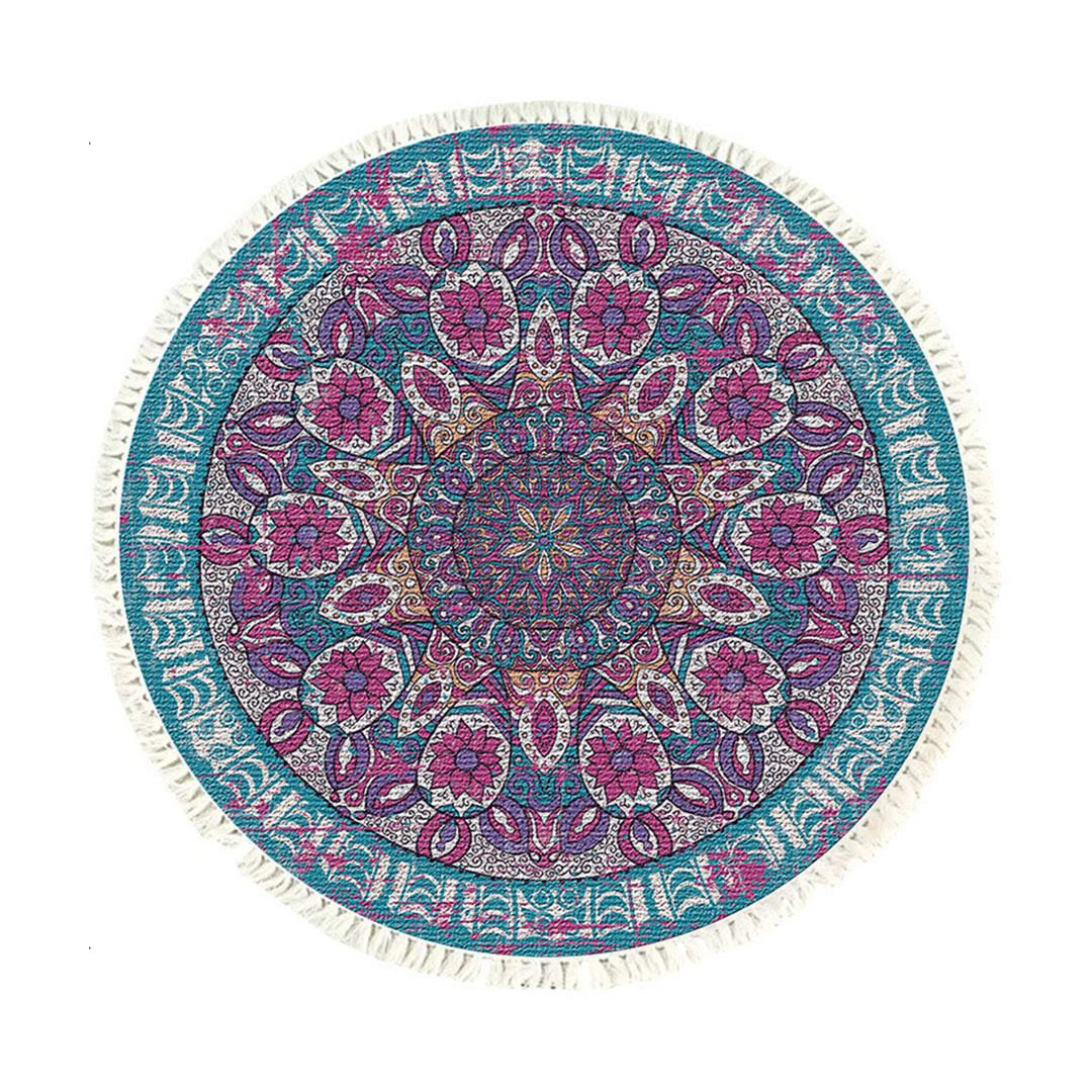 Soga 120Cm Mandala Area Rug For Living Room Lounge, Bedroom, Anti-Slip Doormat, Home Decor, Home &Amp; Living, Home Decor, Rugs, Shaggy Rugs, ,  - Nz Depot 1