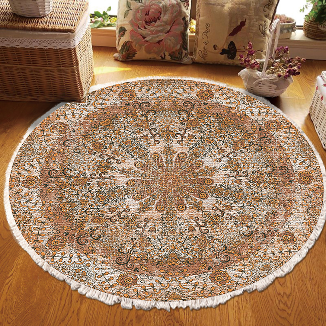 Soga 120Cm Mandala Pattern Circle Area Rugs For Living Room Lounge, Anti-Slip Doormat, Home Decor, Home &Amp; Living, Home Decor, Rugs, Shaggy Rugs, ,  - Nz Depot 4