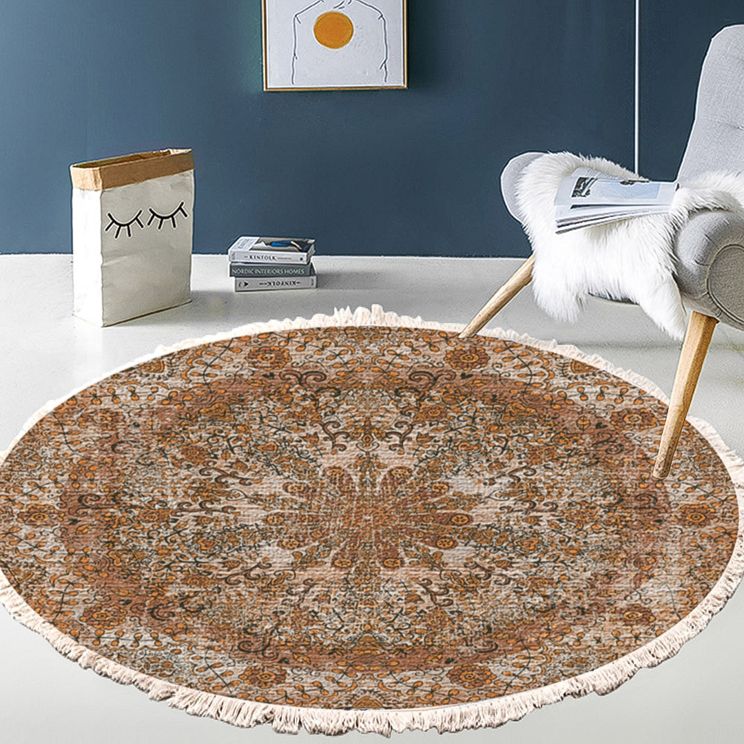 Soga 120Cm Mandala Pattern Circle Area Rugs For Living Room Lounge, Anti-Slip Doormat, Home Decor, Home &Amp; Living, Home Decor, Rugs, Shaggy Rugs, ,  - Nz Depot 5