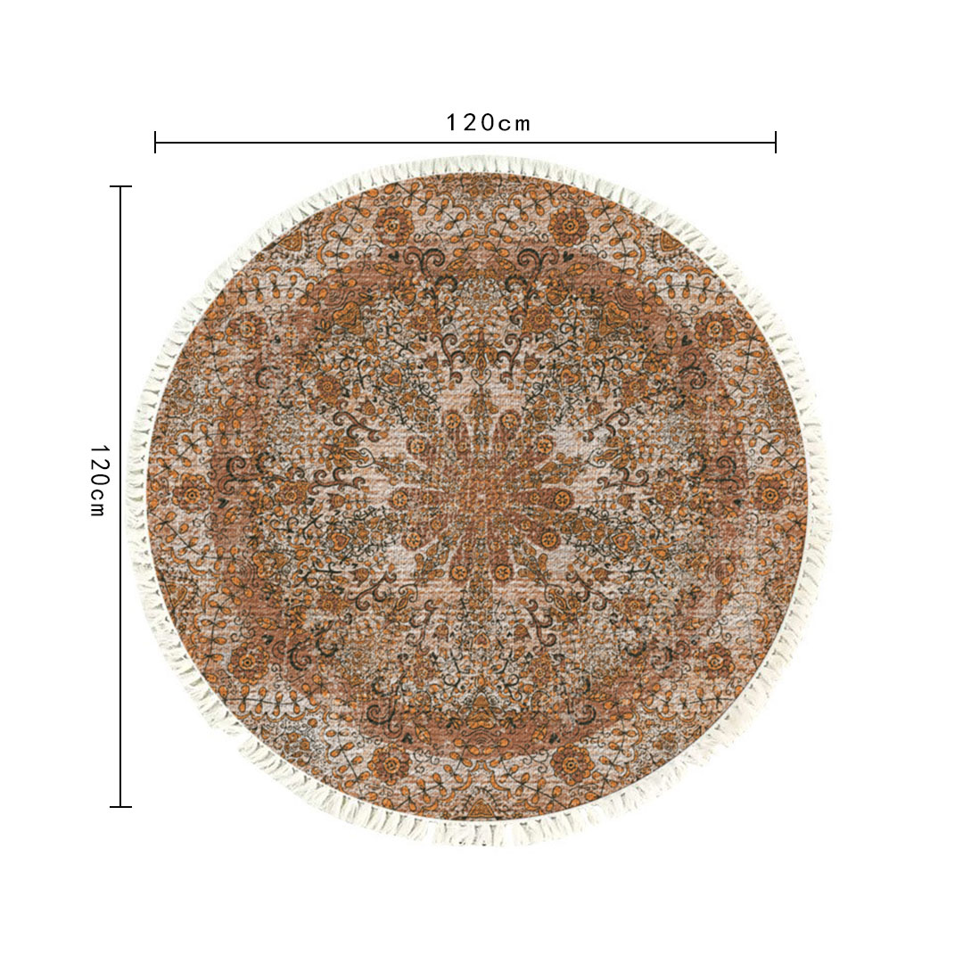 Soga 120Cm Mandala Pattern Circle Area Rugs For Living Room Lounge, Anti-Slip Doormat, Home Decor, Home &Amp; Living, Home Decor, Rugs, Shaggy Rugs, ,  - Nz Depot 6